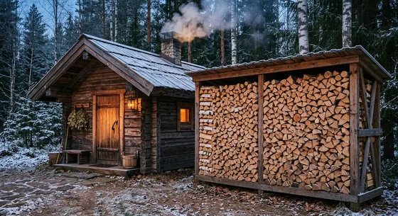 Укладка дров в Нахабине, улица Северная, 39